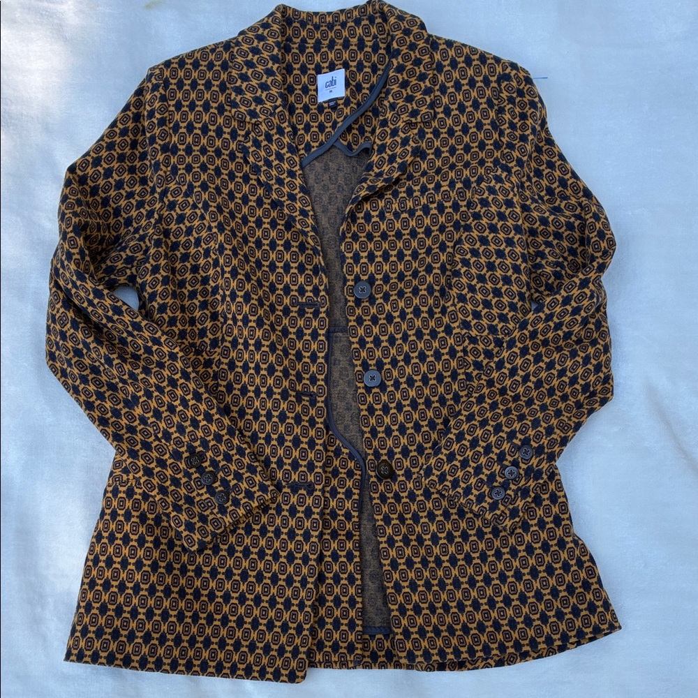 Cabi Kensington Star Proper Stand out Medallion blazer M